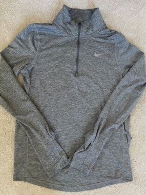Nike Dri-Fit 1/4 Zip Pullover Athletic Top Heather Grey Women’s Size XS NWOT